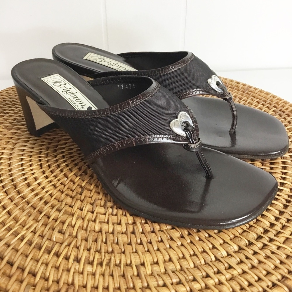 Brighton Tanya Chocolate Brown Heel Sandals Size 7 M New - Picture 2 of 6